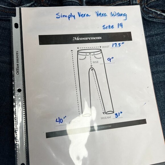 Simply Vera Vera Wang Blue Boot Cut Jeans - Picture 5 of 5